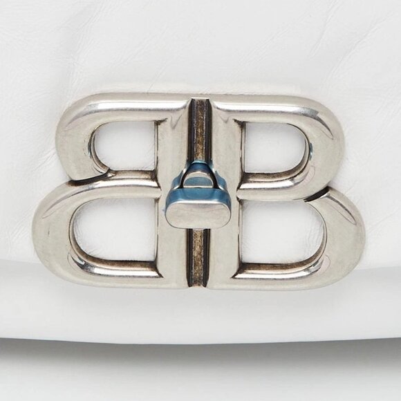 Balenciaga White Padded Leather Monaco Small Shoulder Bag - Picture 11 of 12